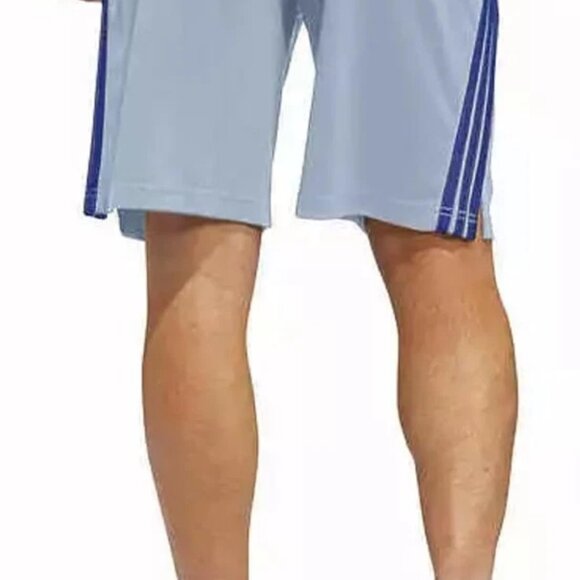 Adidas Mens Active Stripe Running Workout Shorts Light Blue Size XXL Gym Athleti - Picture 2 of 6